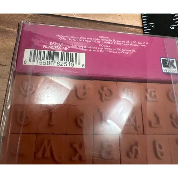 Disney Princess Alphabet Stamps Set 63 Wooden Rubber Stamps DSP001 Princess ABC - Picture 4 of 4